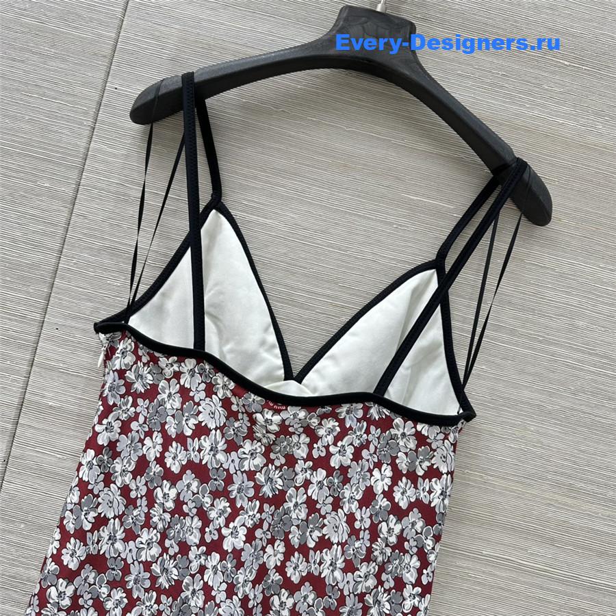 Miu Miu Floral Silk Maxi Dress