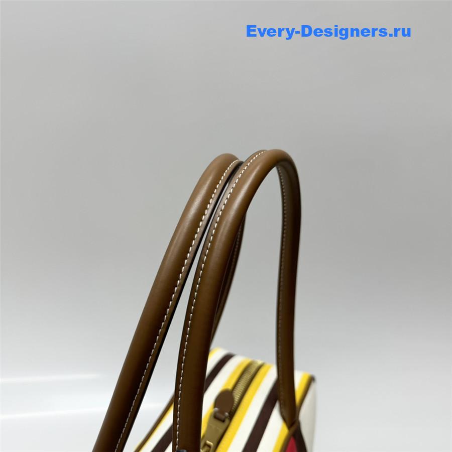 Miu Miu Beau Canvas and Leather Bag