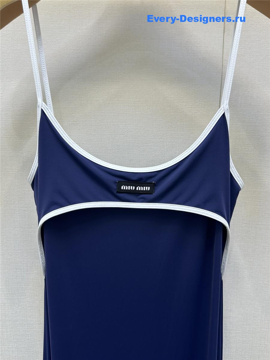 Miu Miu Striped Midi-Dress