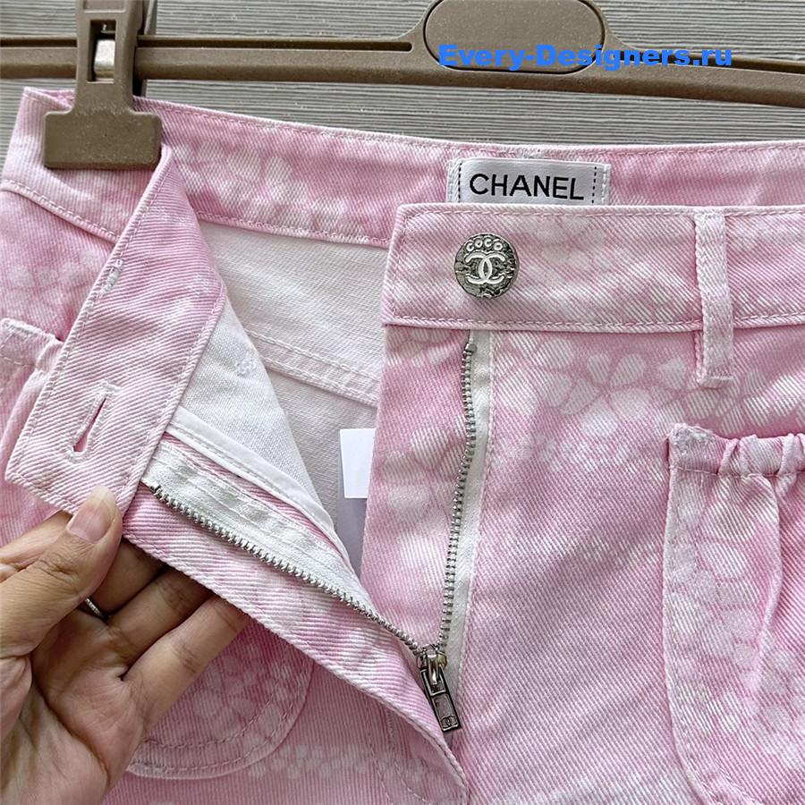Ch**el pink denim shorts