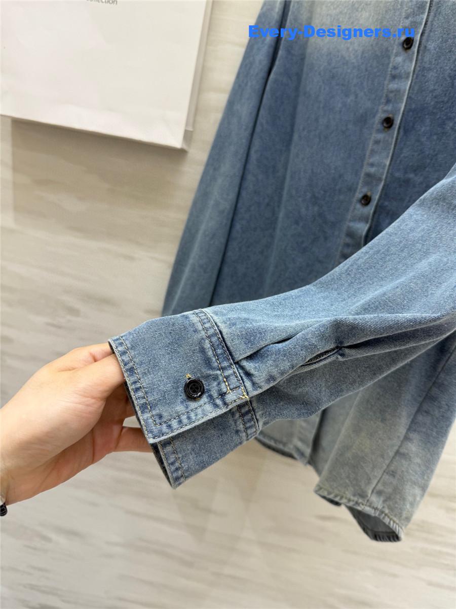 Sa1nt Lau*nt gradient denim shirt