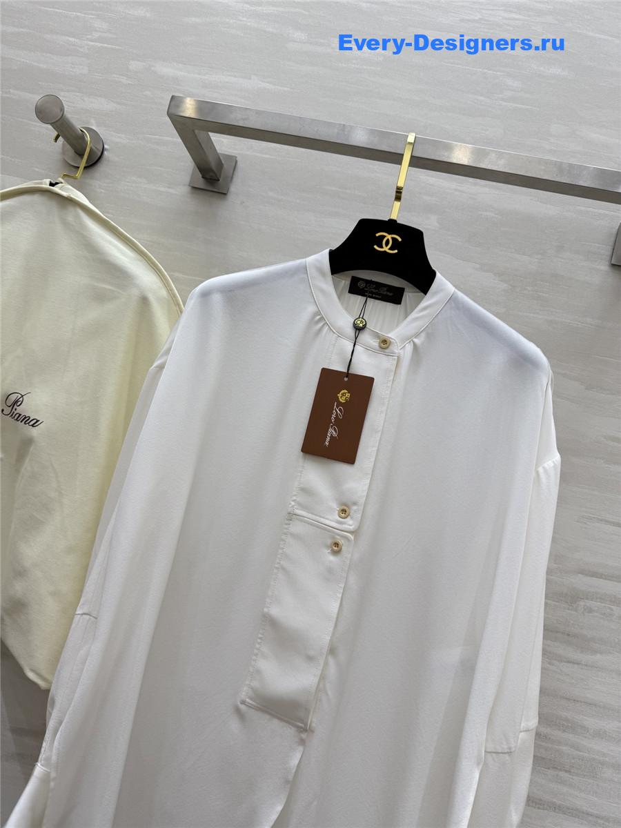 L0r0 P1ana silk oval shirt