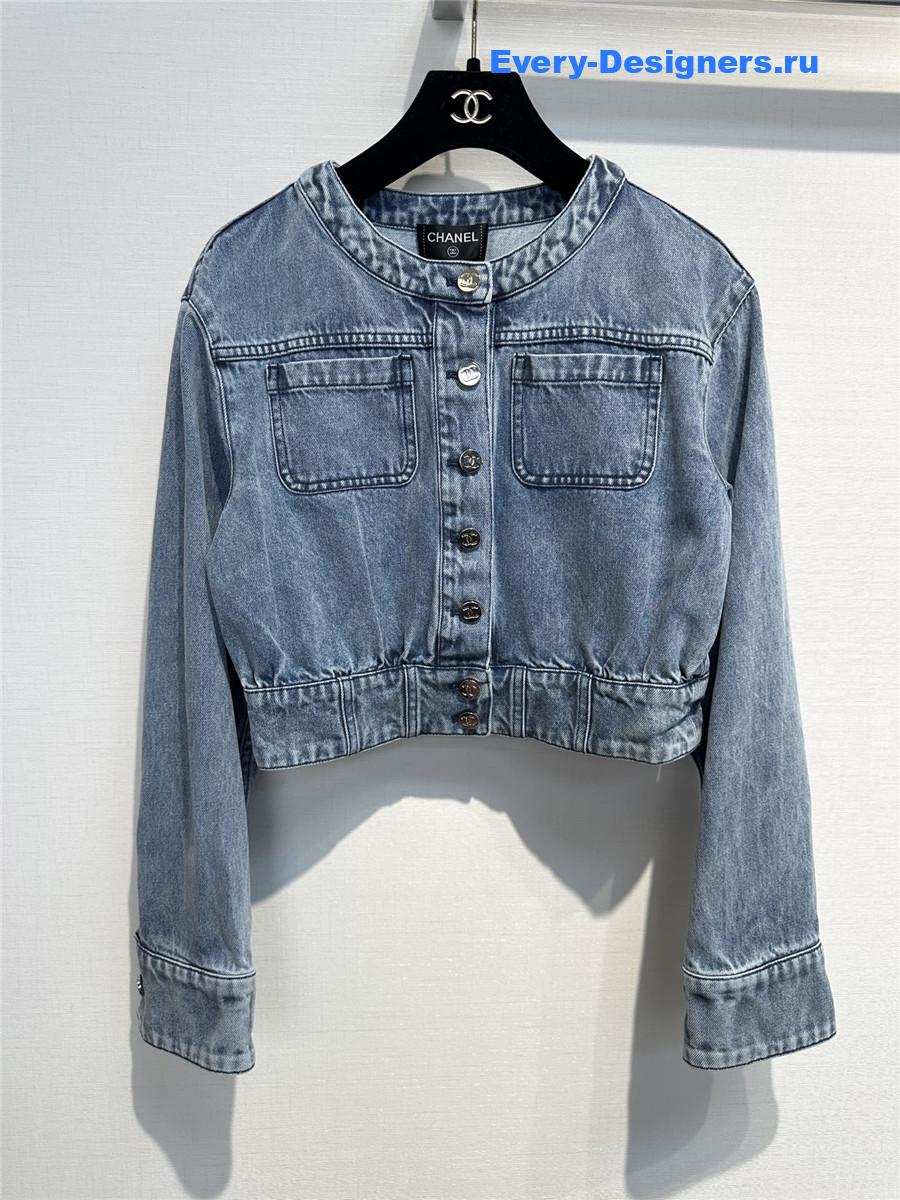 Ch**el cropped denim jacket
