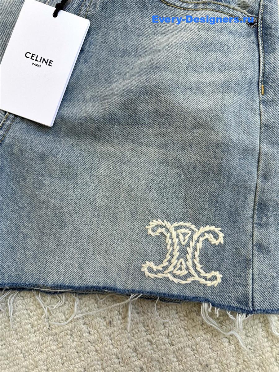 Ce1i*e blue denim shorts