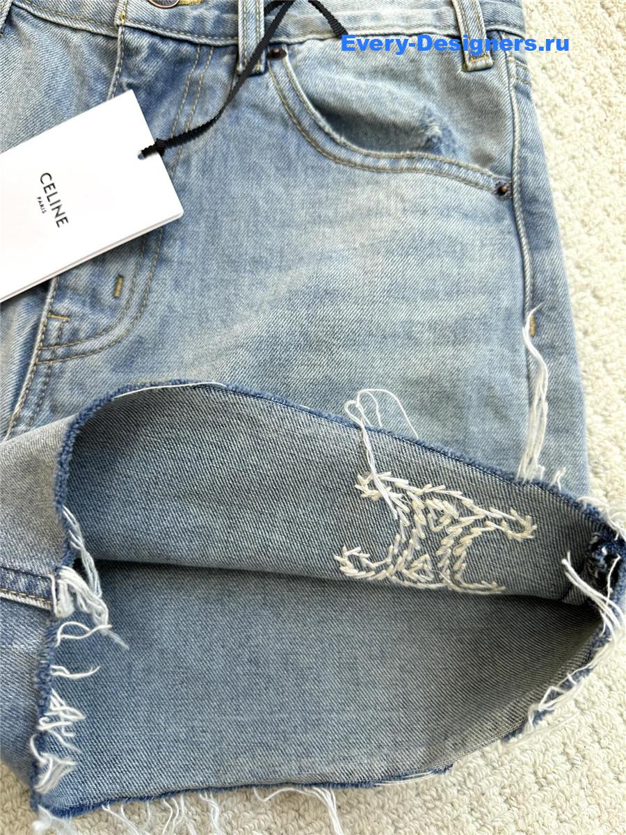 Ce1i*e blue denim shorts