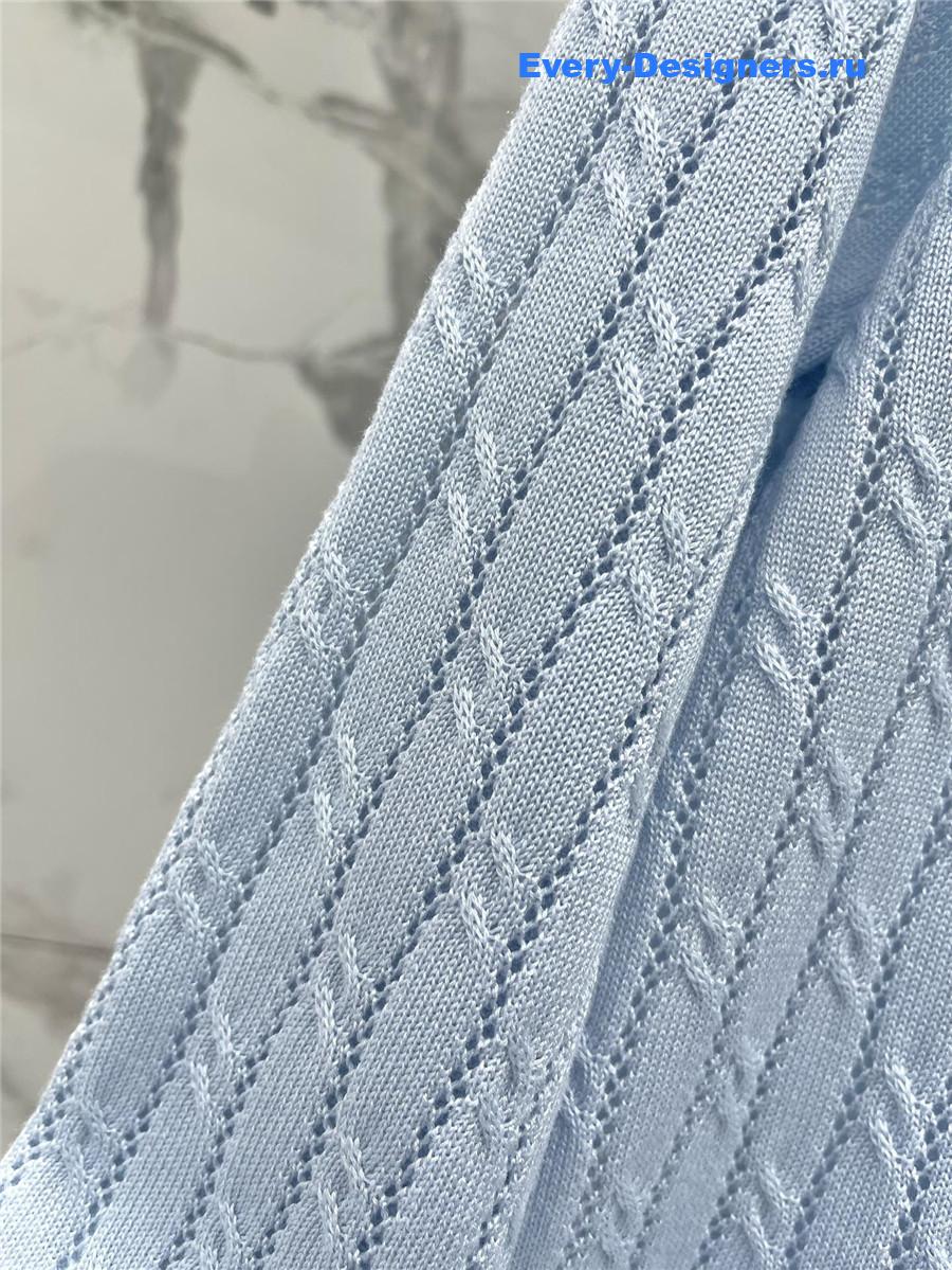 L0ew* ruffled hollow knit cardigan