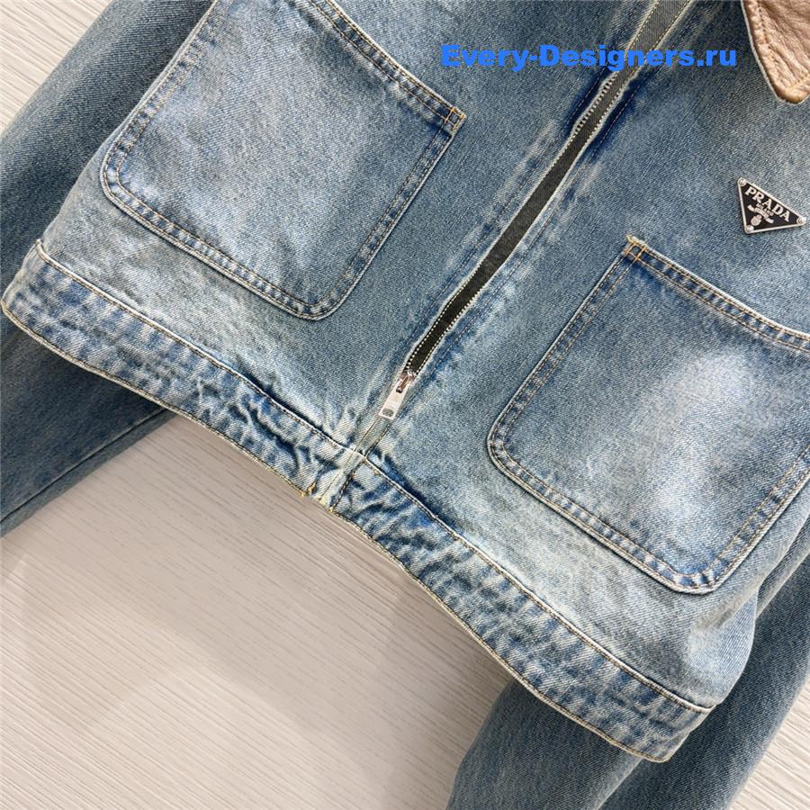 Pra*a cropped denim jacket for women