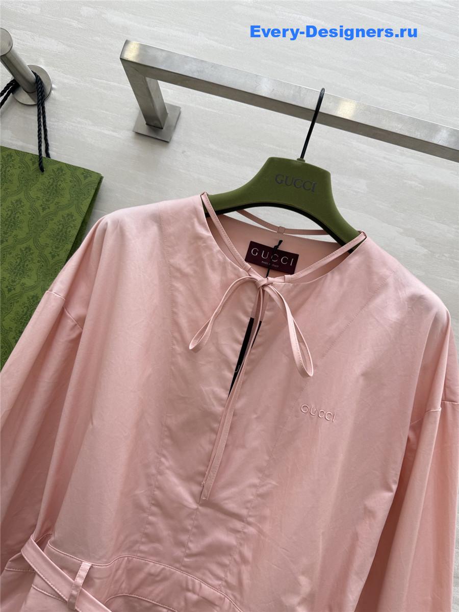 Gvc*1 pink lace-up jumpsuit