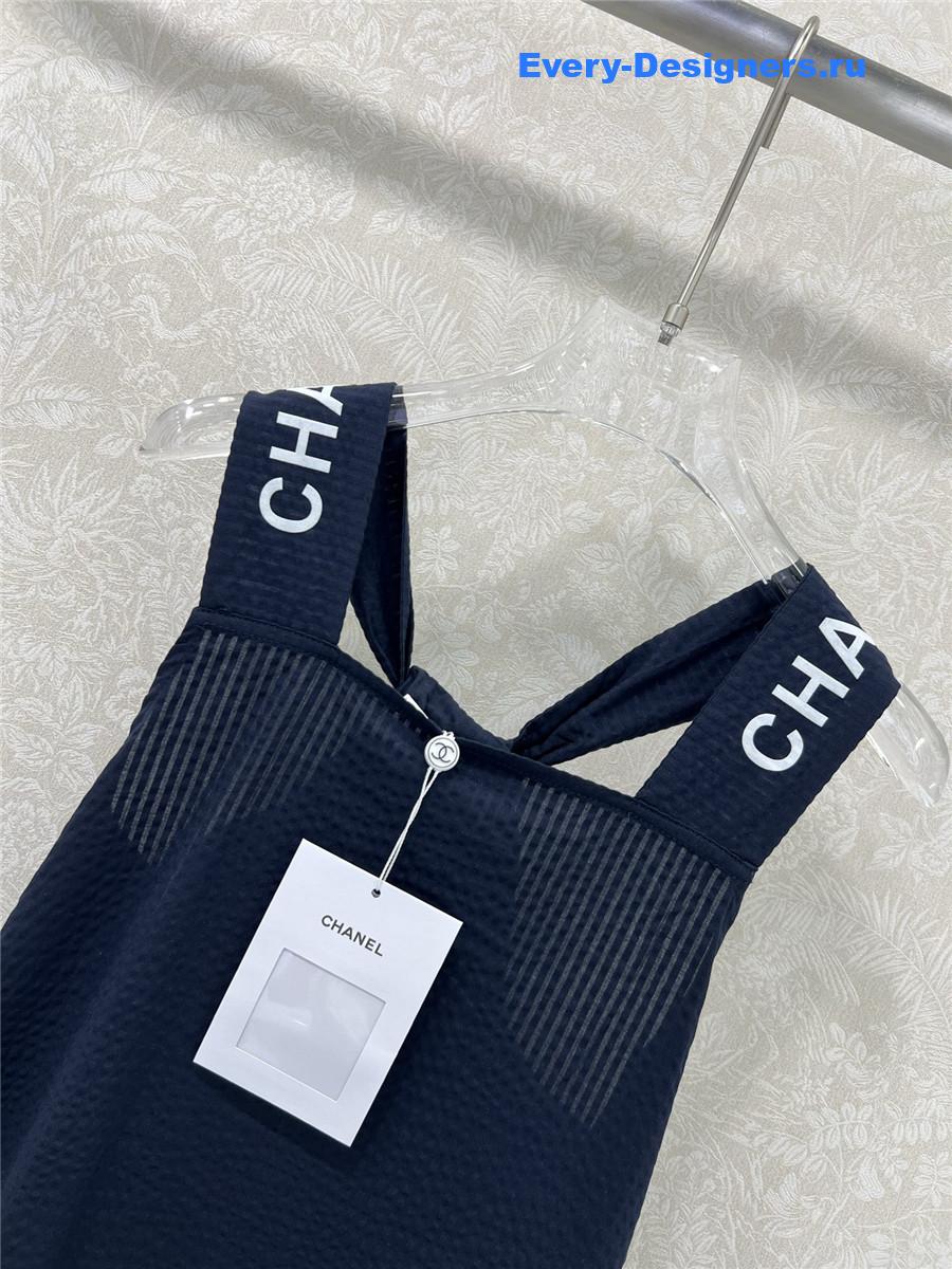 Ch**el dark blue slit skirt