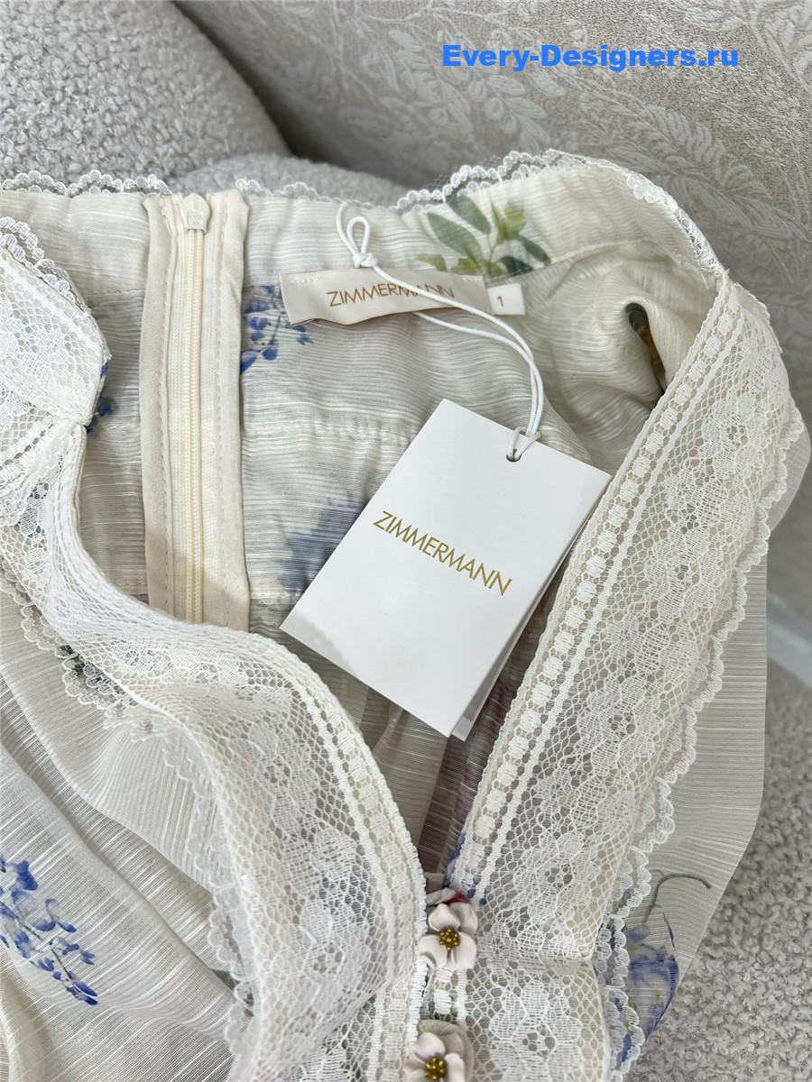 Zimm Printed Lantern Sleeve Dress