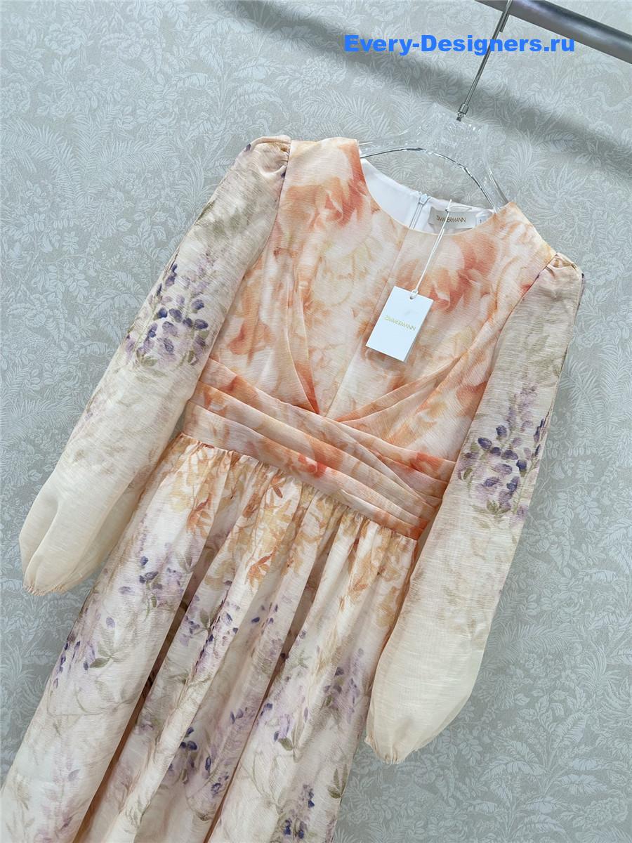 Zimm Floral Pleated Maxi Dress