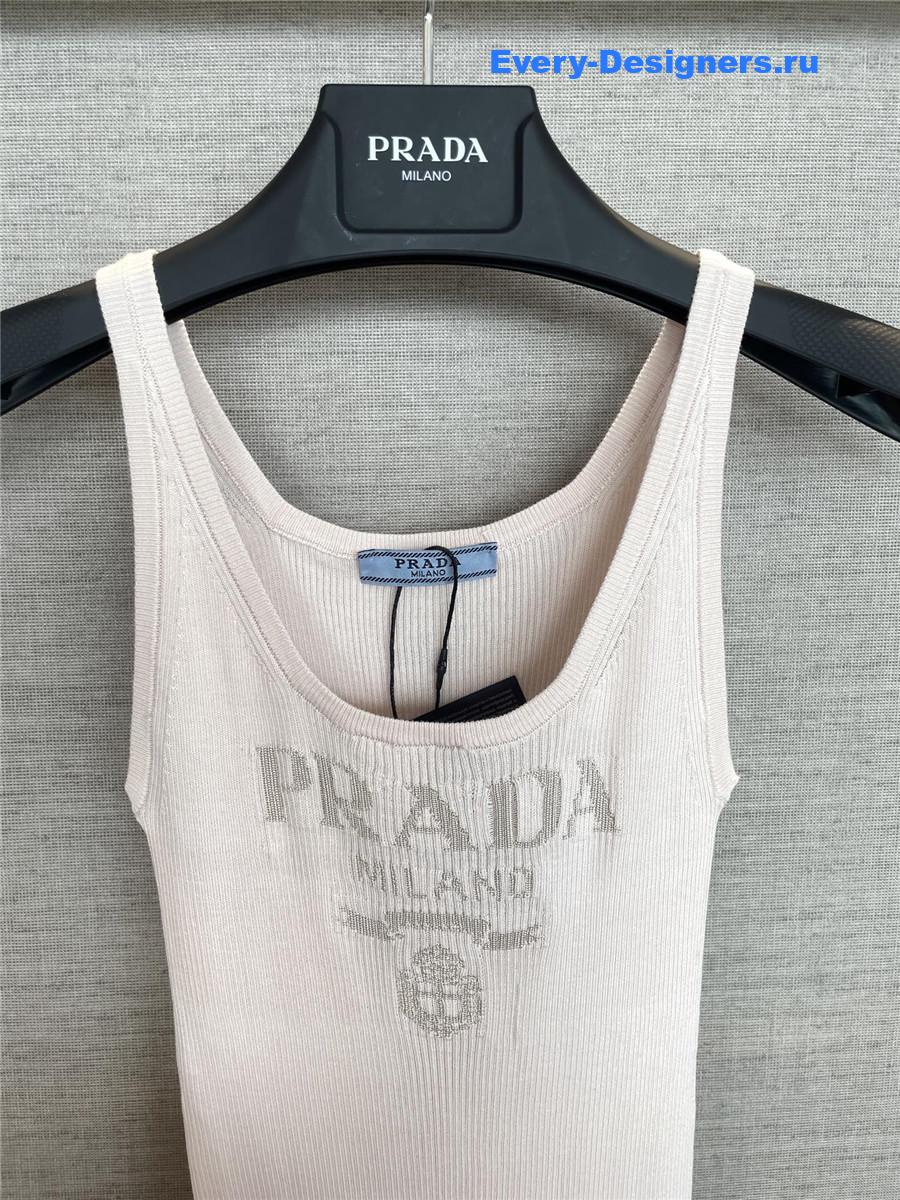 Pra*a beige silk vest