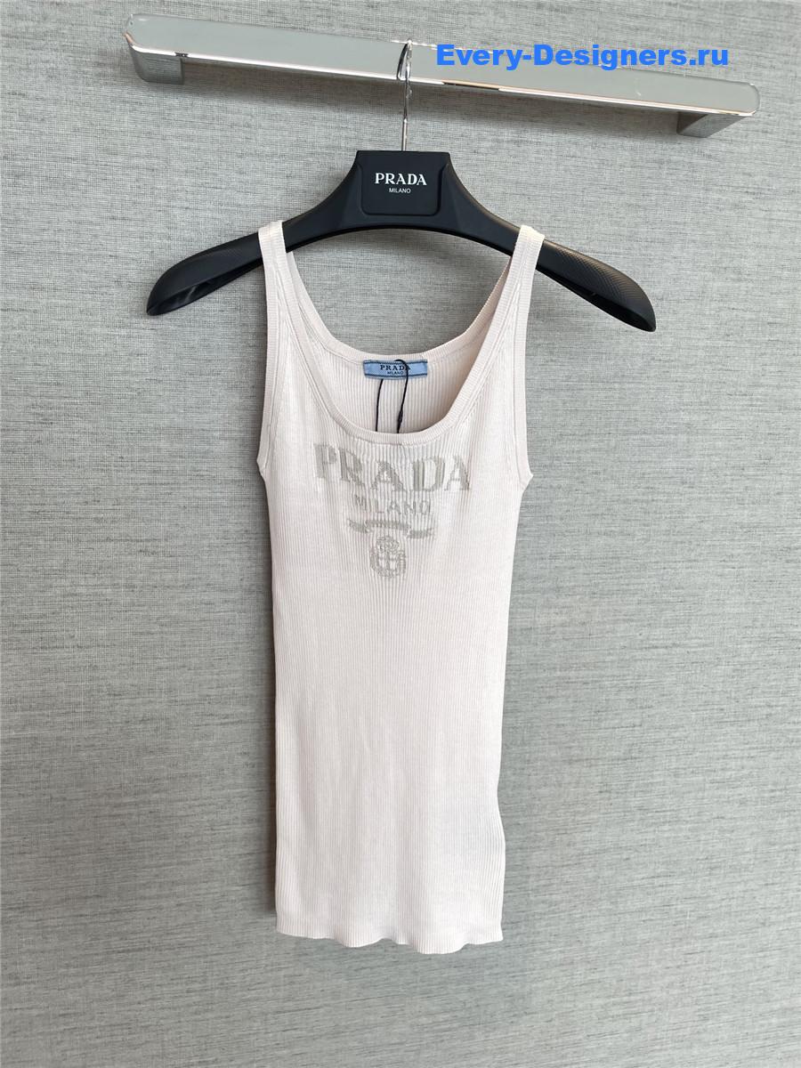 Pra*a beige silk vest