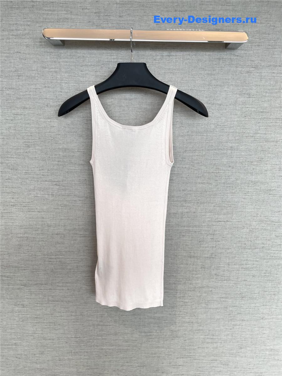 Pra*a beige silk vest