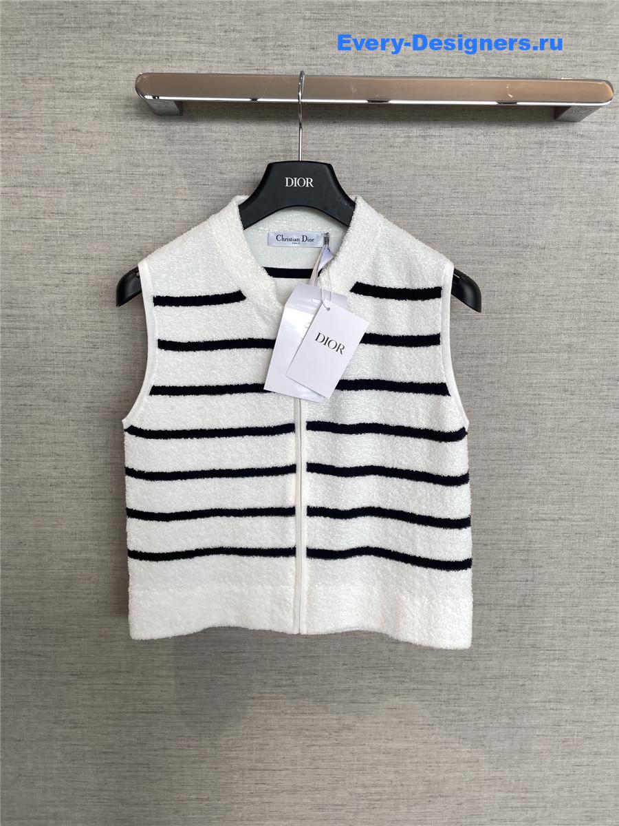 D10riviera striped terry vest