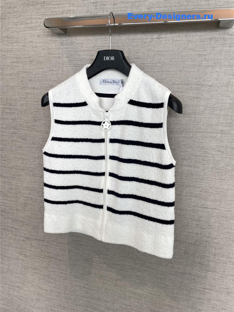D10riviera striped terry vest