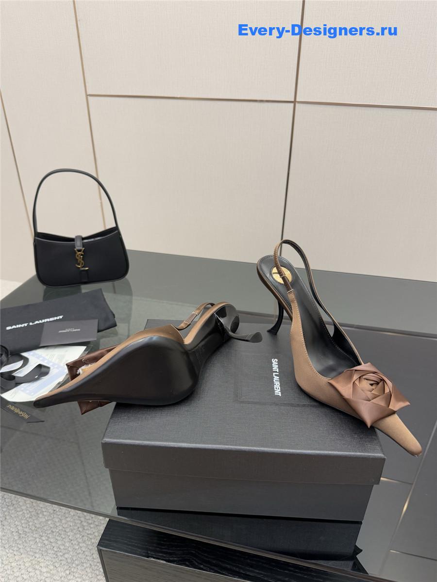 Sa1nt Lau*nt bow slingback pumps