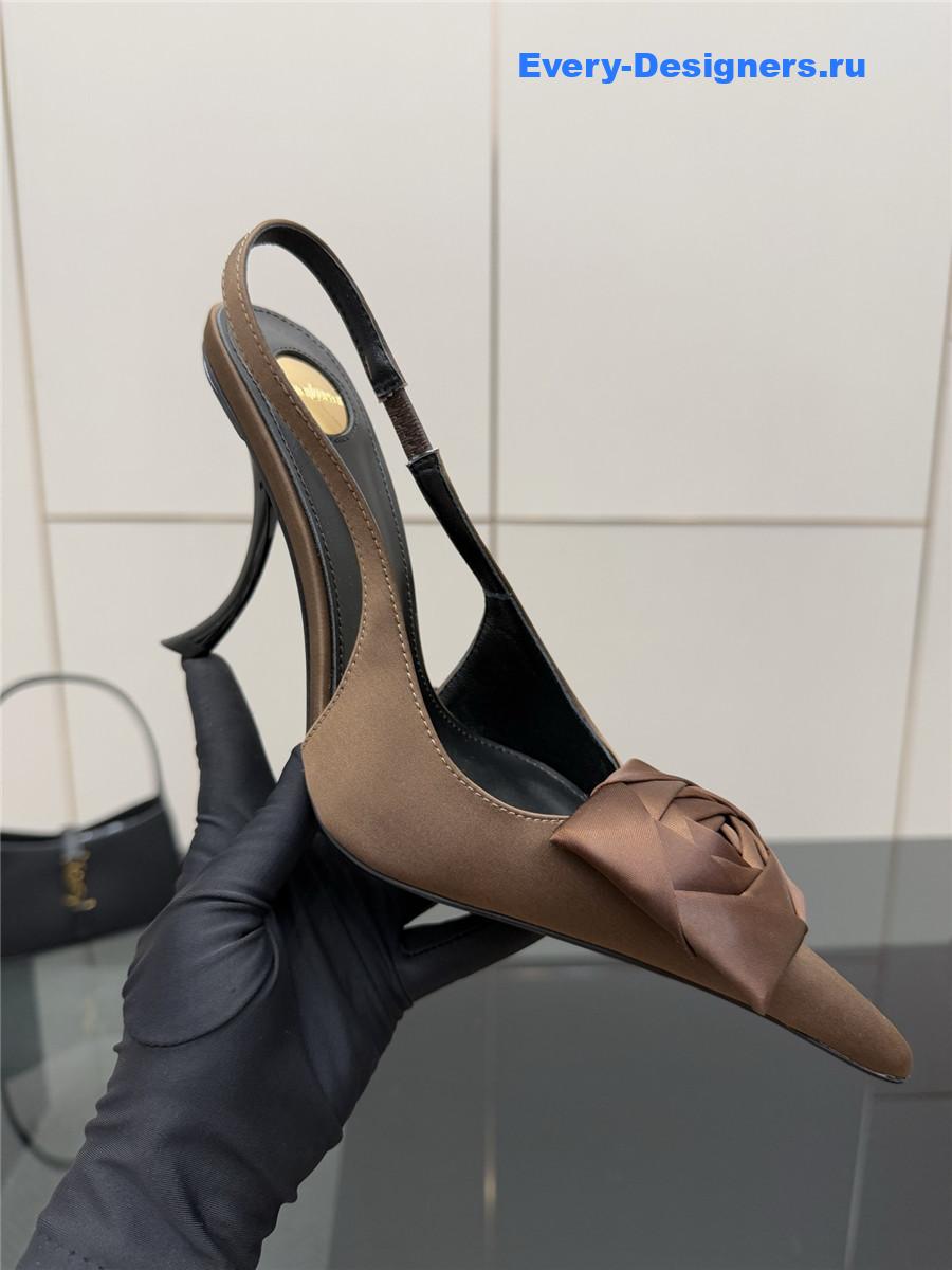 Sa1nt Lau*nt bow slingback pumps