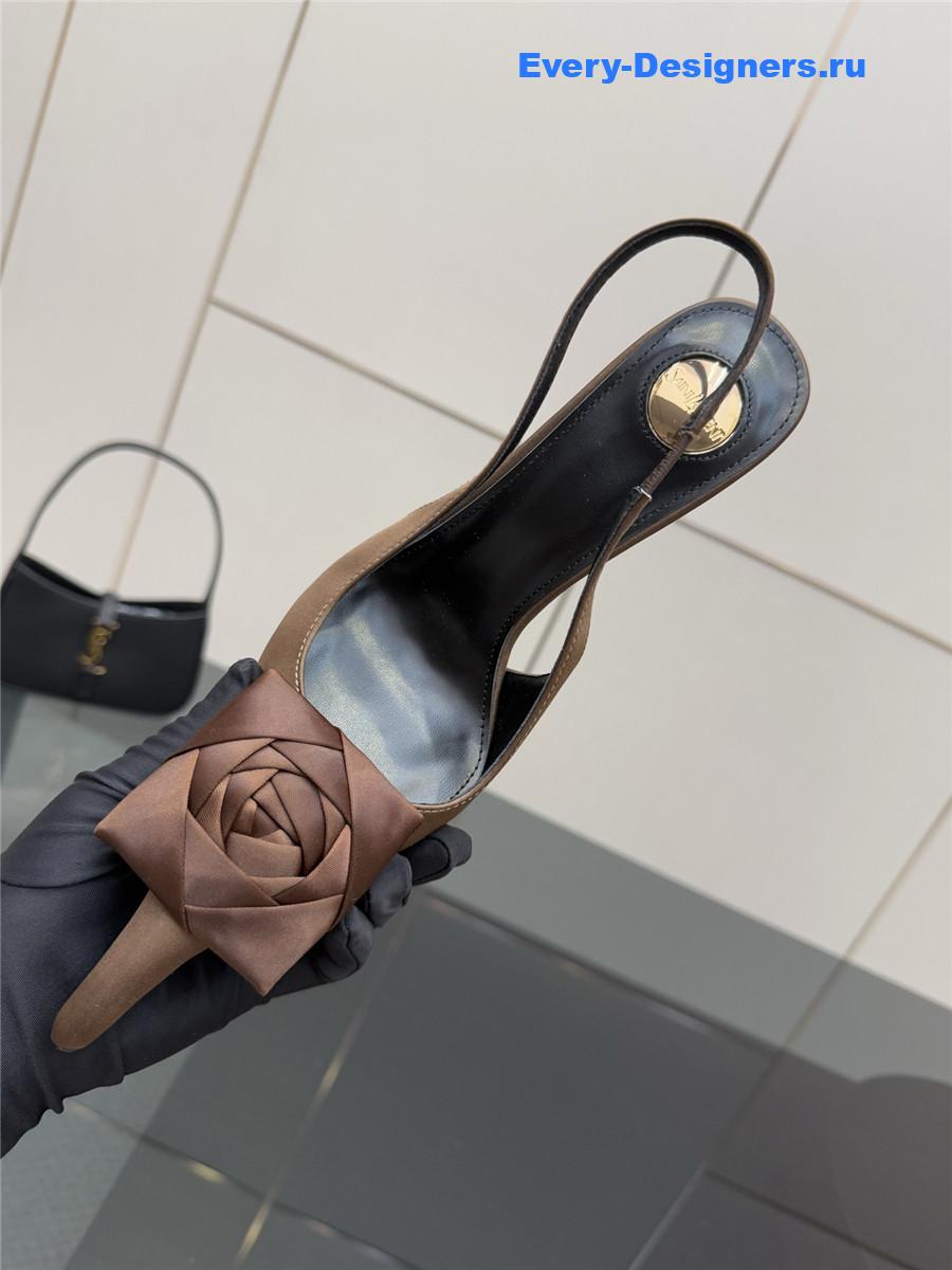 Sa1nt Lau*nt bow slingback pumps