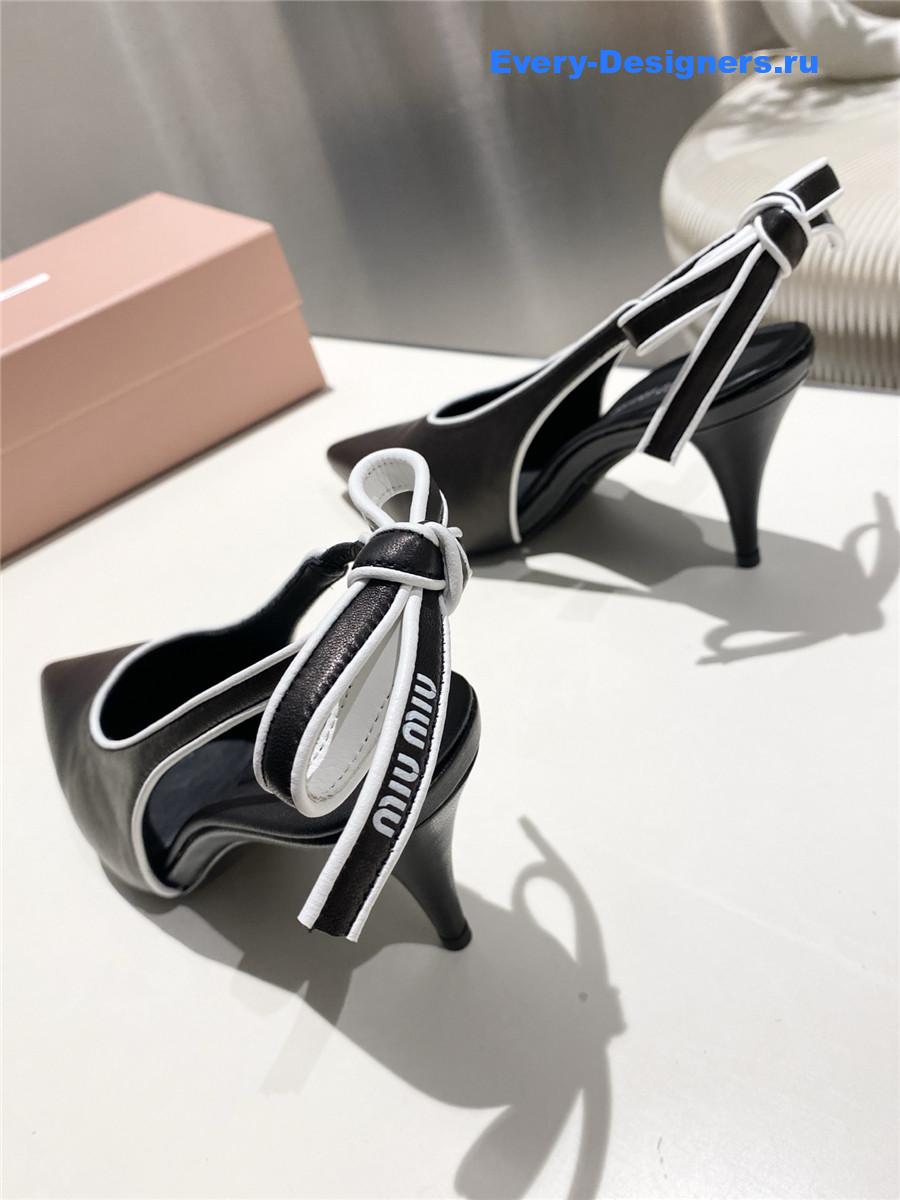 Miu Miu Black Kitten Heel Pumps