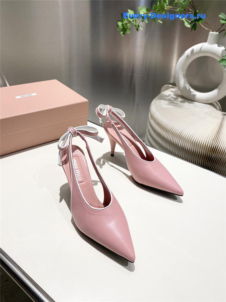 Miu Miu Pink Kitten Heel Pumps