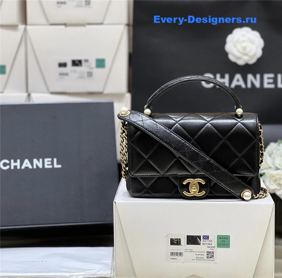 Ch**el black quilted lambskin bag