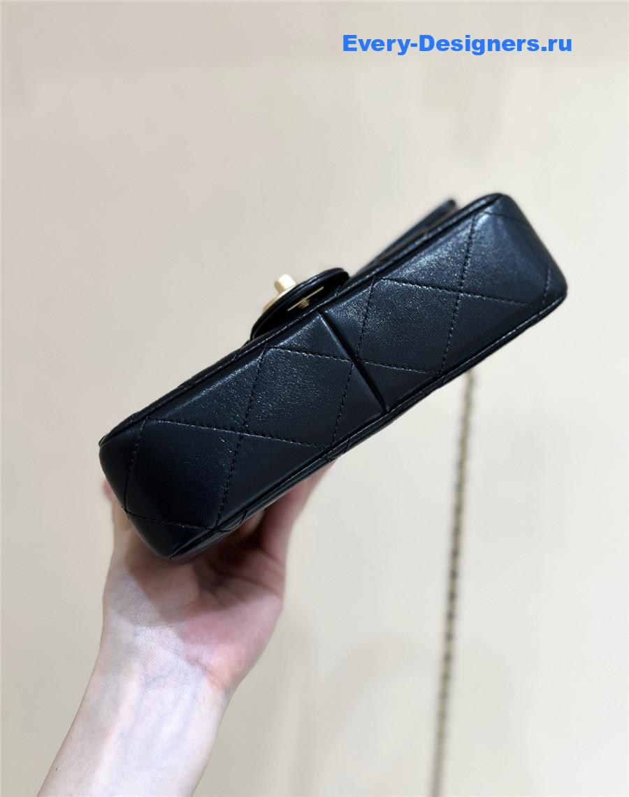 Ch**el black quilted lambskin bag