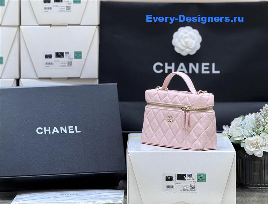 Ch**el light pink quilted clutch