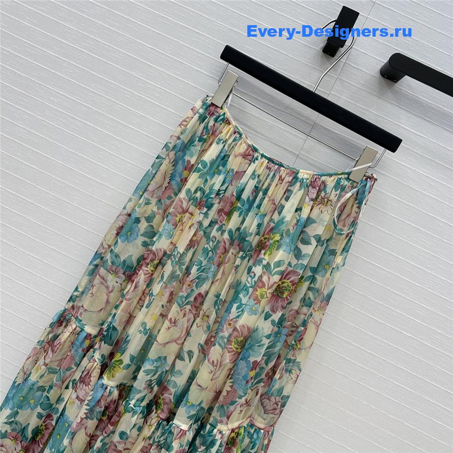 Chloé Silk Chiffon Maxi Skirt