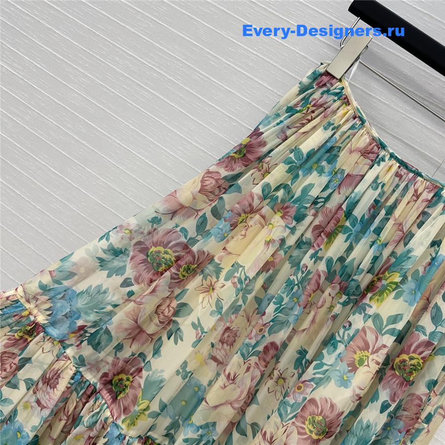 Chloé Silk Chiffon Maxi Skirt