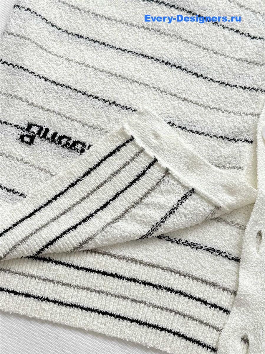 Gvc*1 striped wool cardigan