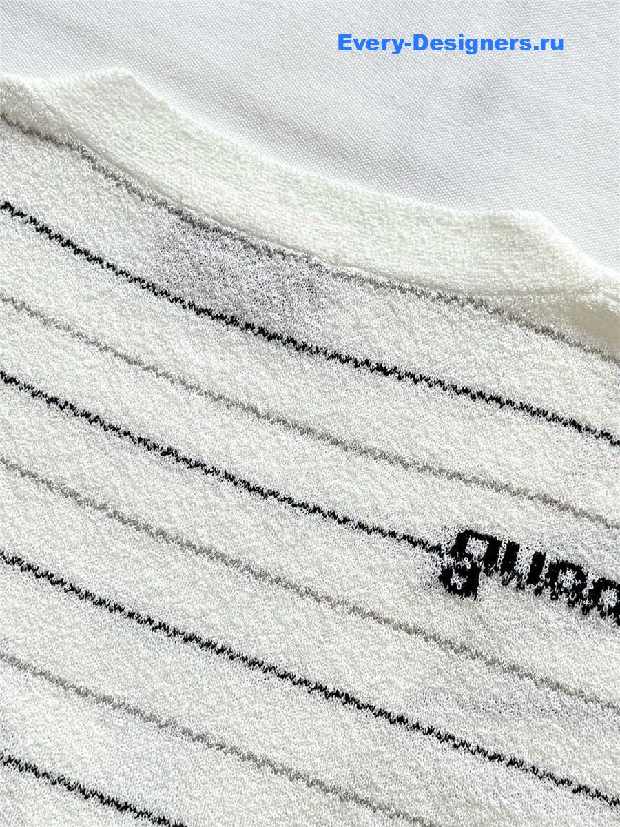 Gvc*1 striped wool cardigan