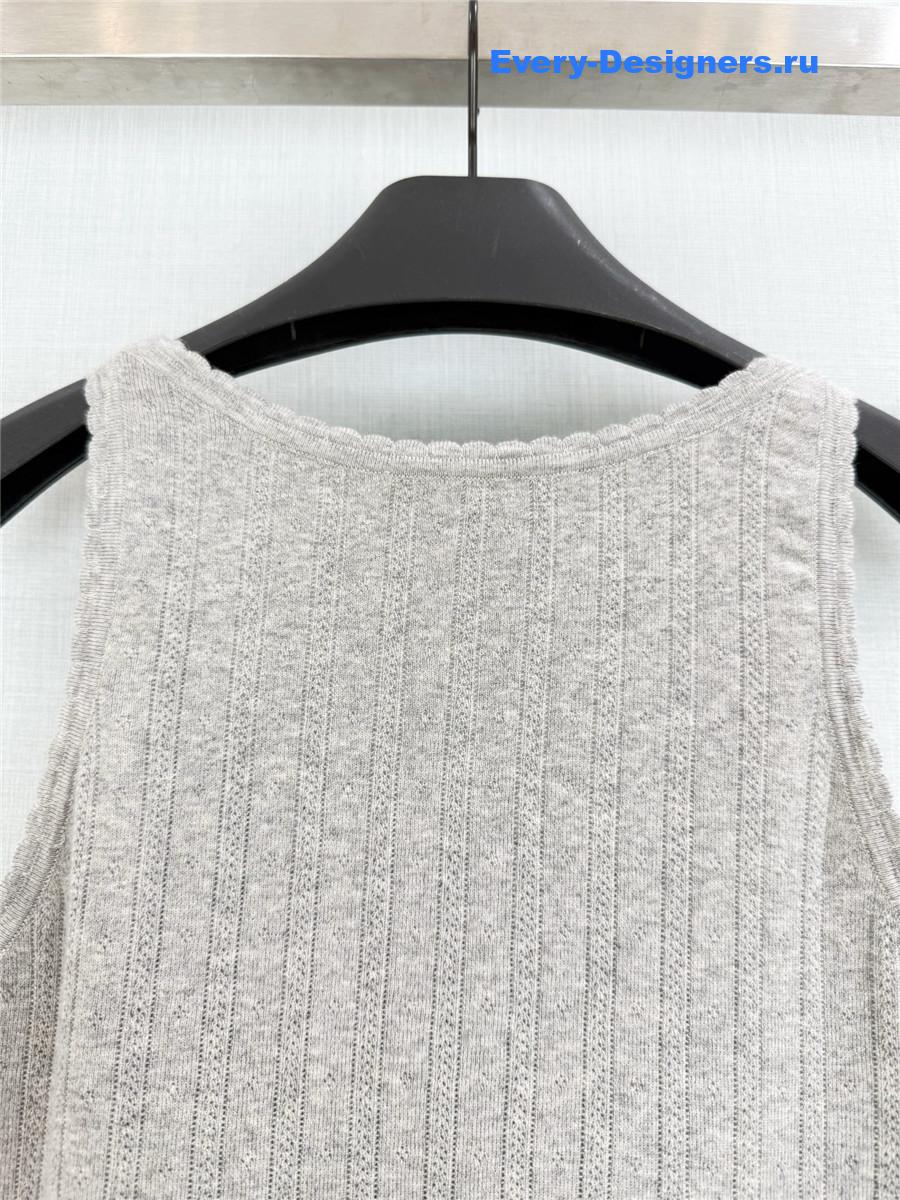 Miu Miu U-Neck Lace Knit Vest