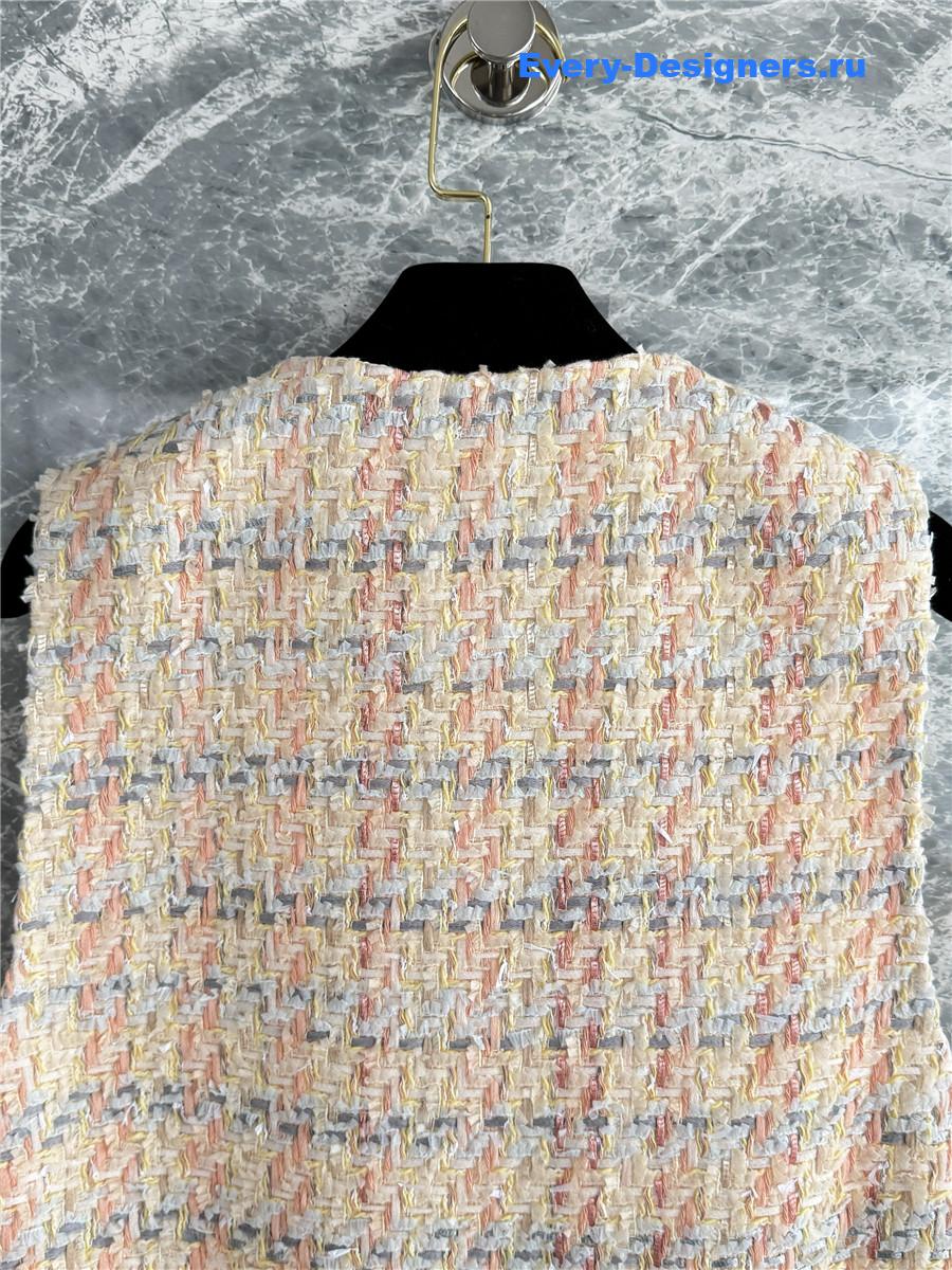 Ch**el yellow tweed pocket vest