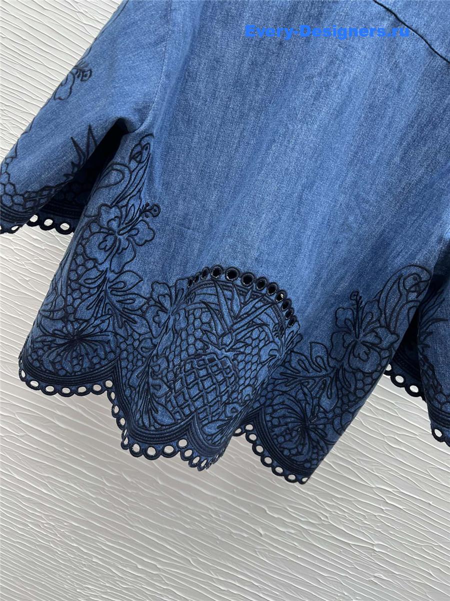 Zimm Coco Embroidered Denim Shirt