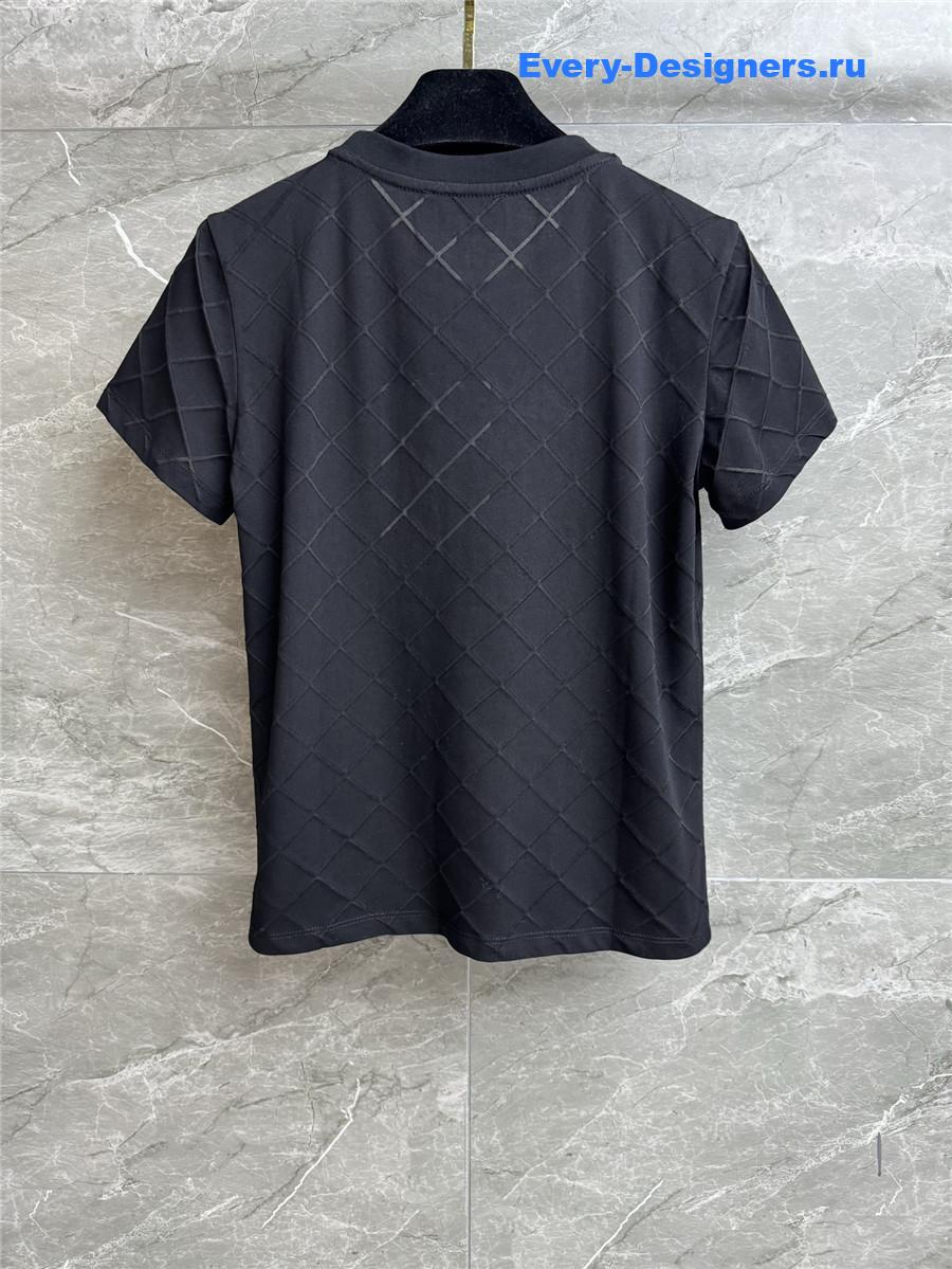 Ch**el black cc beaded t-shirt