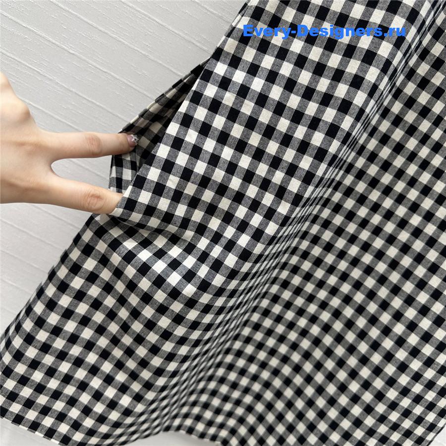Miu Miu Gingham Check Mini-Dress