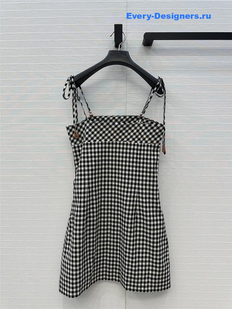 Miu Miu Gingham Check Mini-Dress