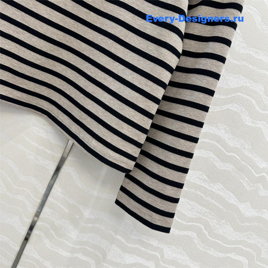 Miu Miu Striped Cropped Top