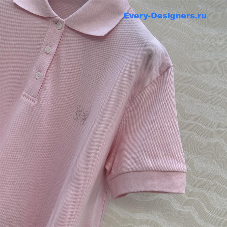 L0ew* pink cotton polo shirt