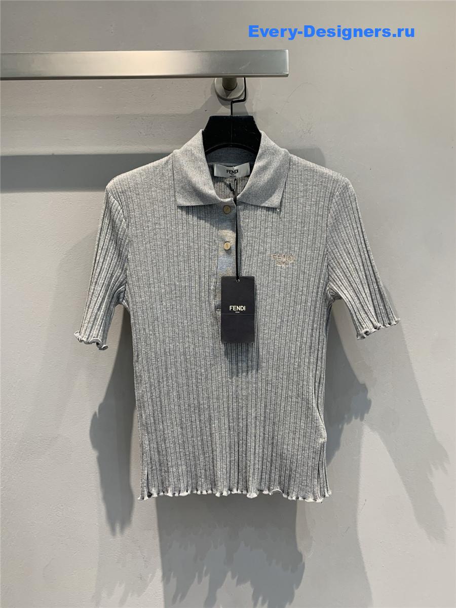 F**di grey polo shirt