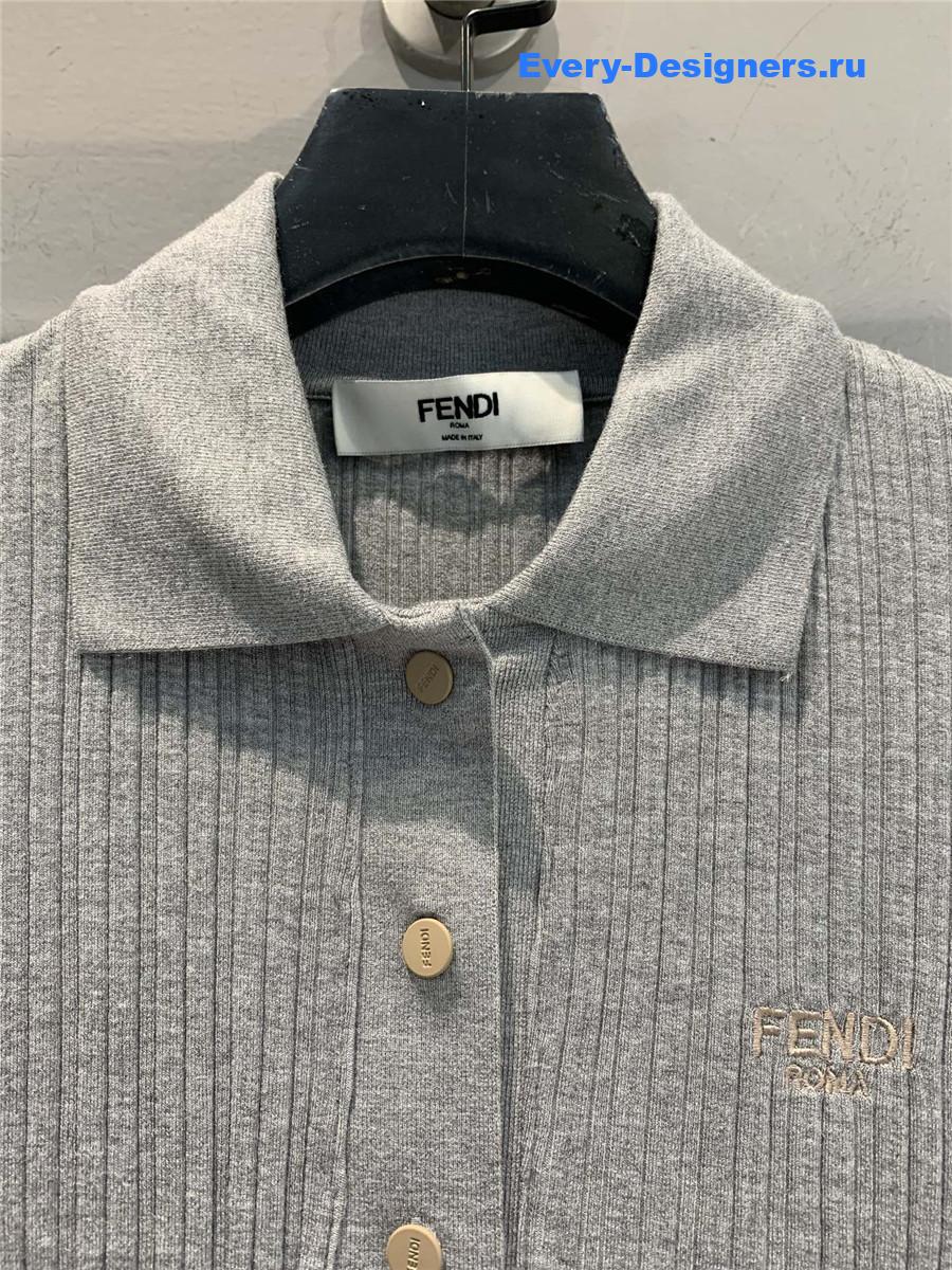 F**di grey polo shirt