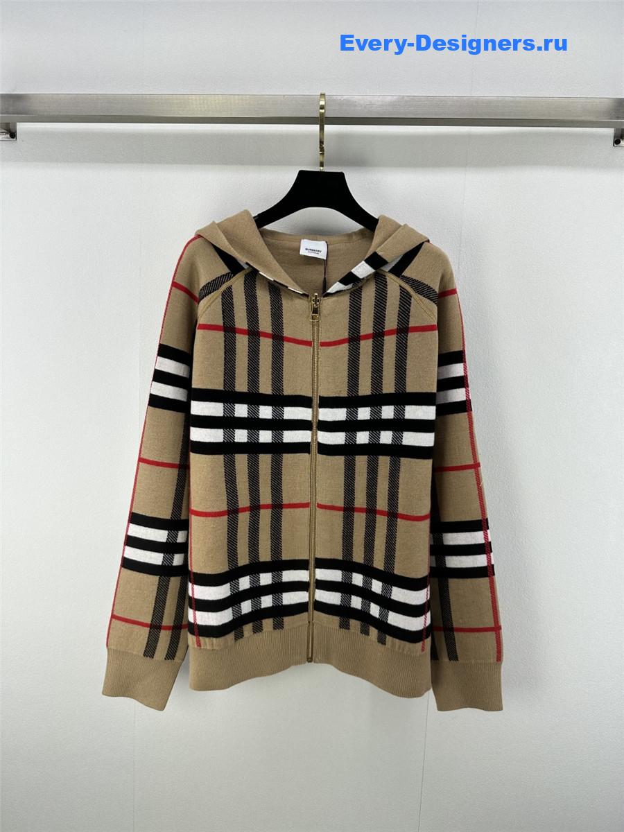 Bv*b*rry checked hoodie