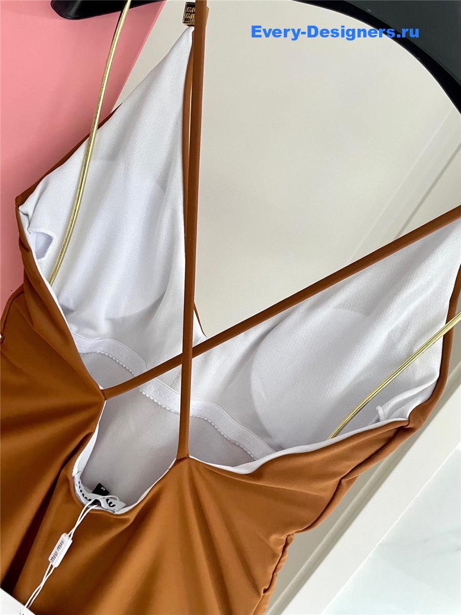 Miu Miu Brown One-Piece Swimsuit