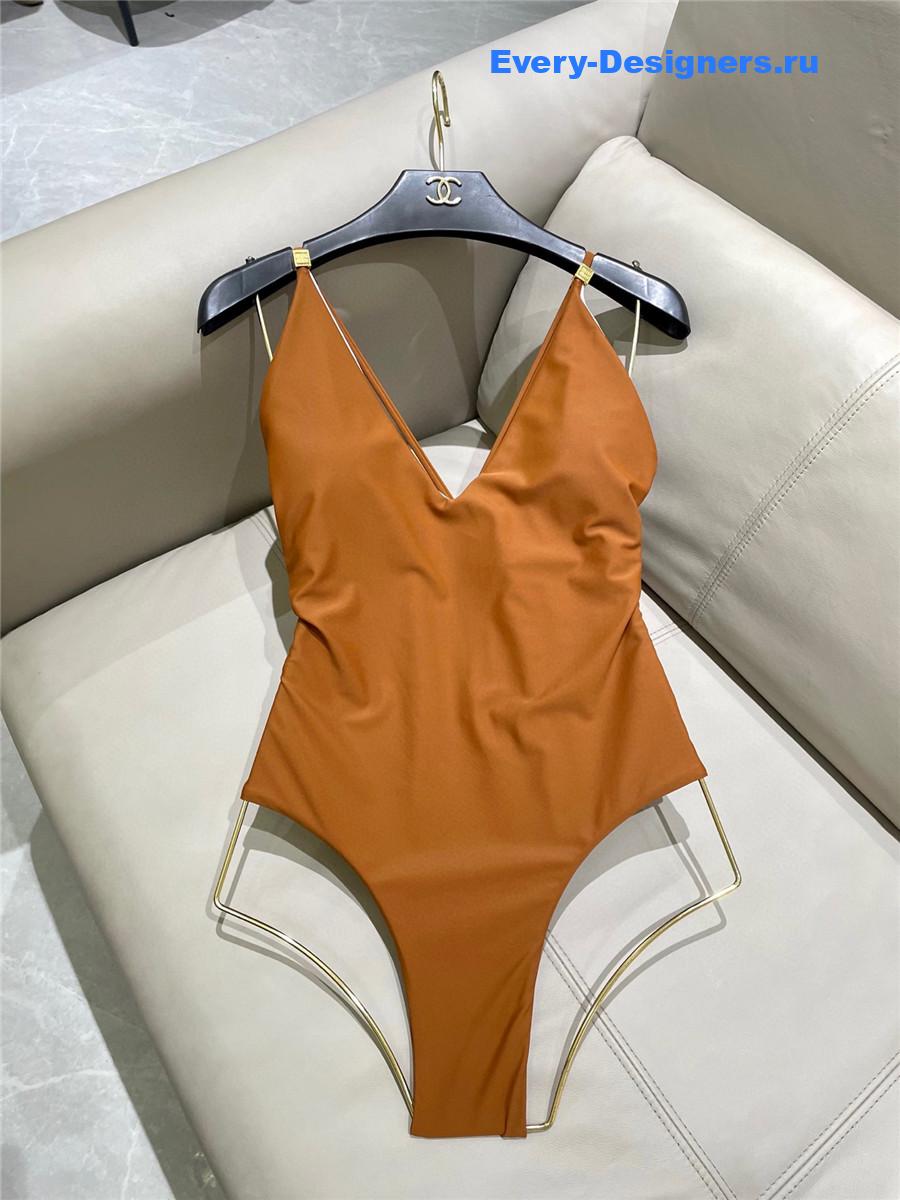 Miu Miu Brown One-Piece Swimsuit