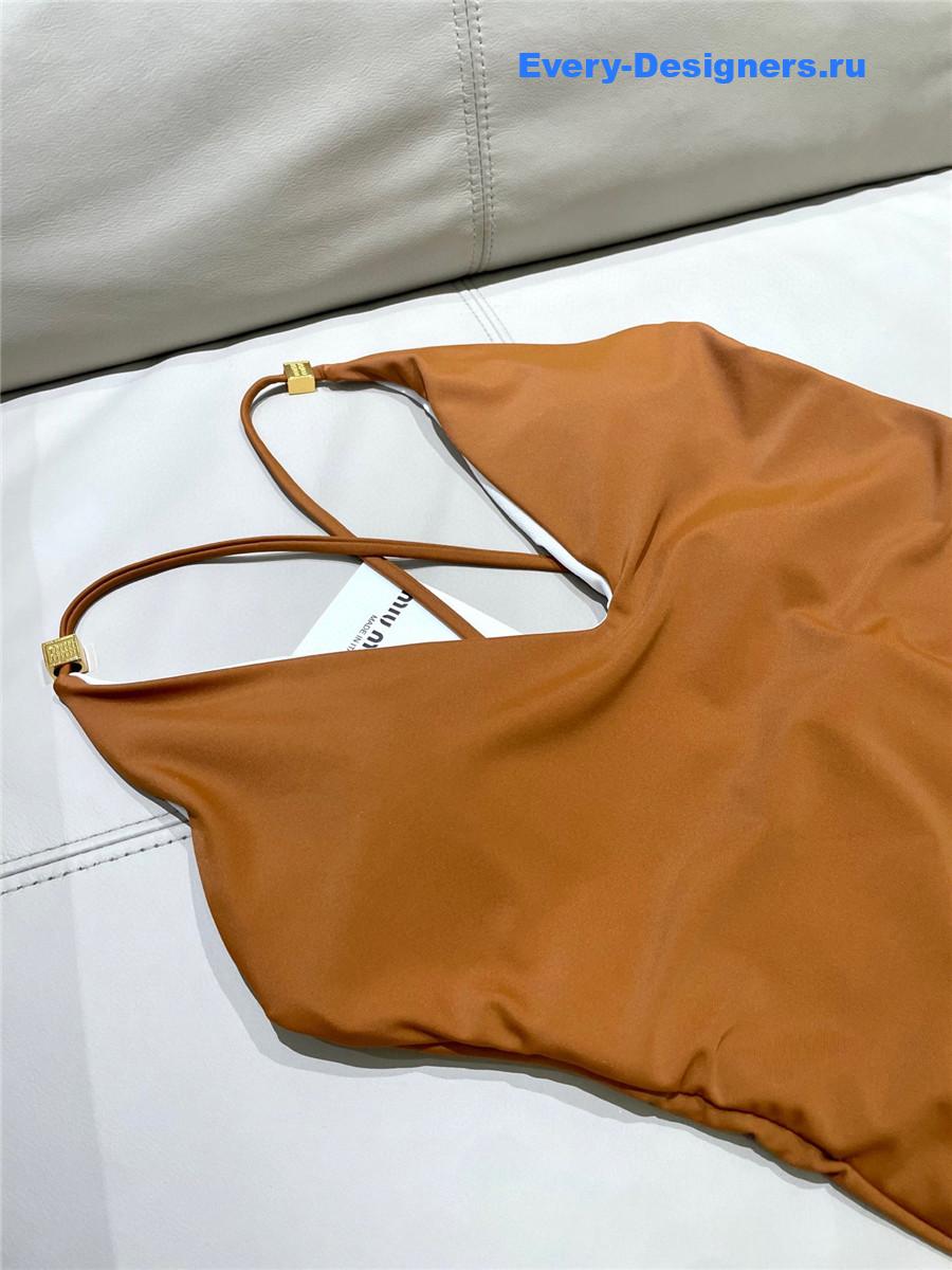Miu Miu Brown One-Piece Swimsuit