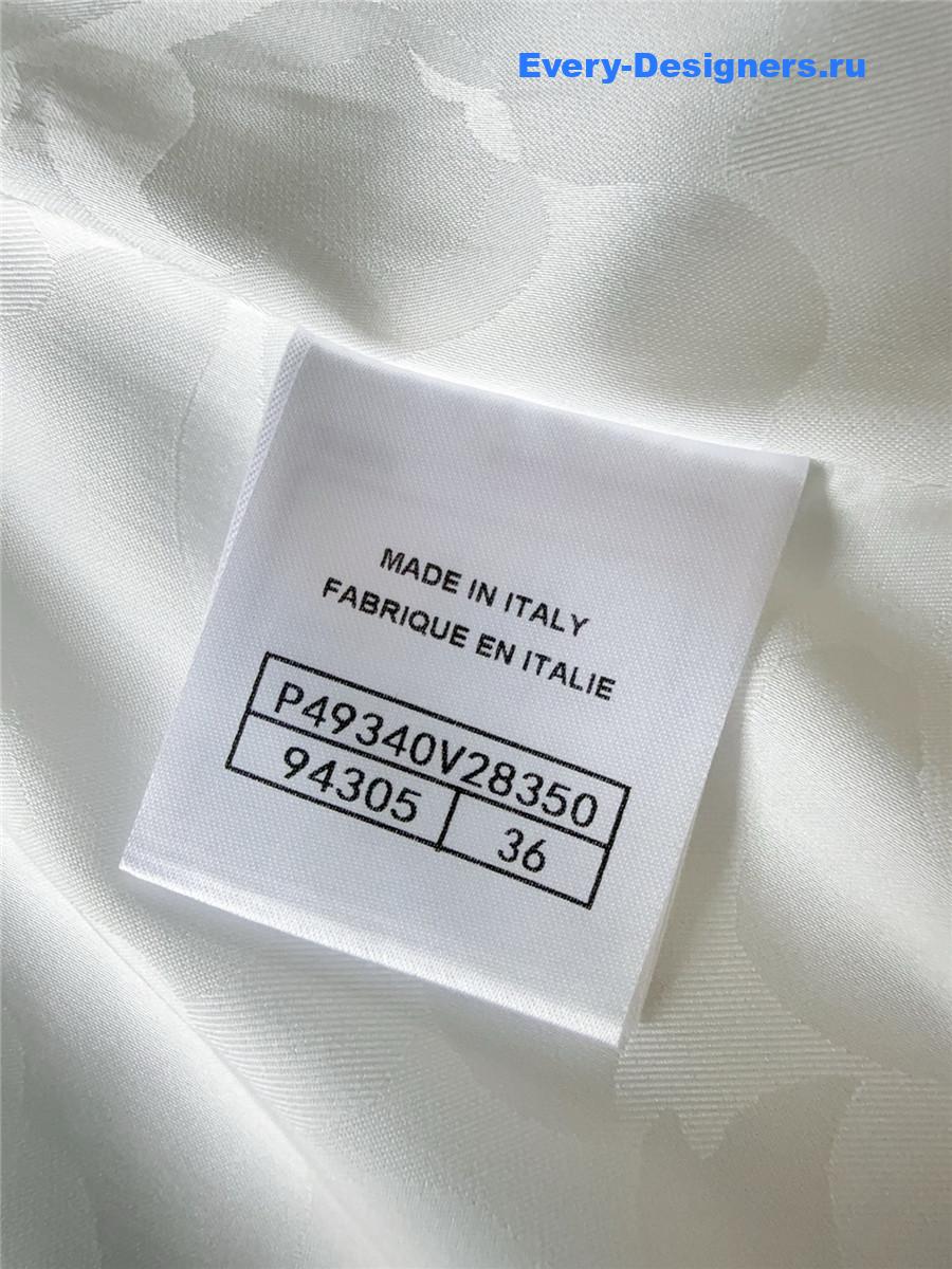 Ch**el white ribbon bow jacket