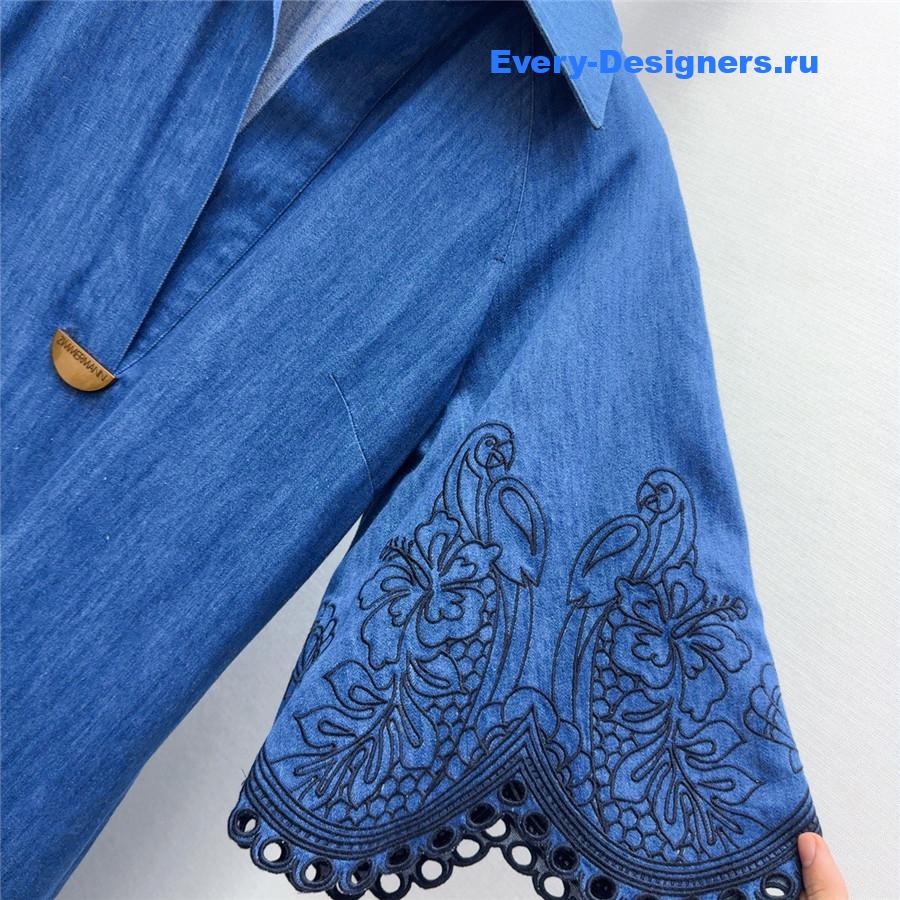 Zimm Coco Embroidered Denim Dress