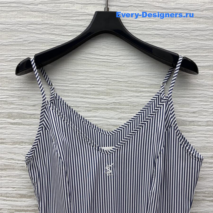 Sa1nt Lau*nt striped shirt dress