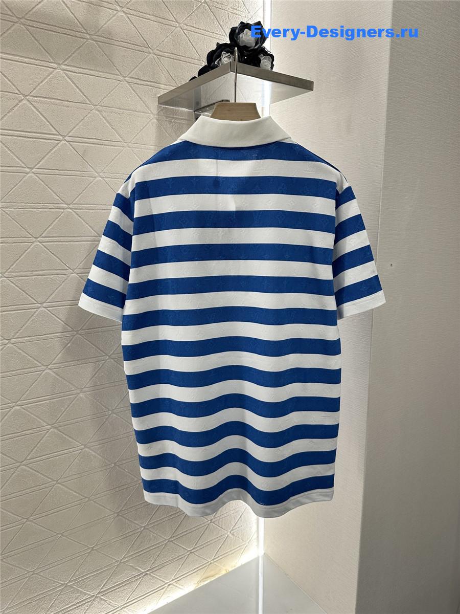 l0vis Vvtt0n monogram striped polo shirt